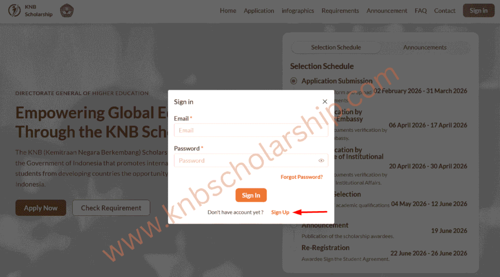 KNB Scholarship Sign Up