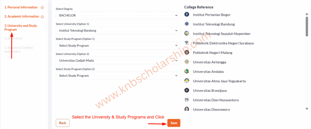 Choose Universities and Programs